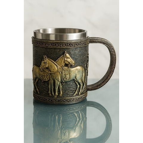 Tazon - Taza Termica De Acero Con Diseño De Caballos
