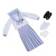 thumbnail image 1 of Figura A Escala 1/6, Conjunto De Uniforme Escolar Para Muñecas, Cuerpo De Figuras De Acción De 12 Pulgadas, Azul Claro, 1 of 3