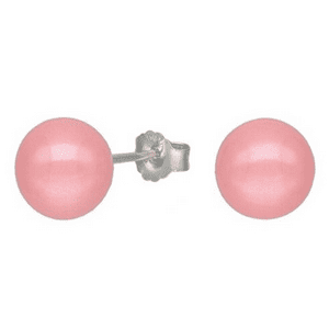 Lukso - Aros Con Perla Rosada 8 Mm En Plata 925