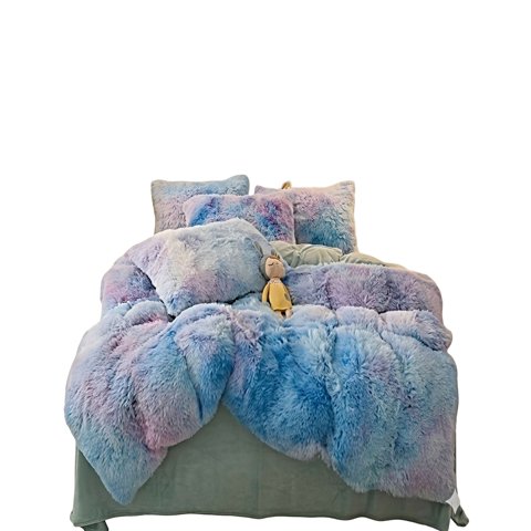 Genérico - Pack Cobertor De Invierno Peludo 2 Plazas 230X250Cm Multicolor 2