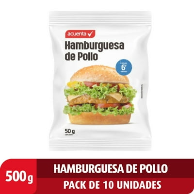 Pack Hamburguesa De Pollo 500 G Acuenta