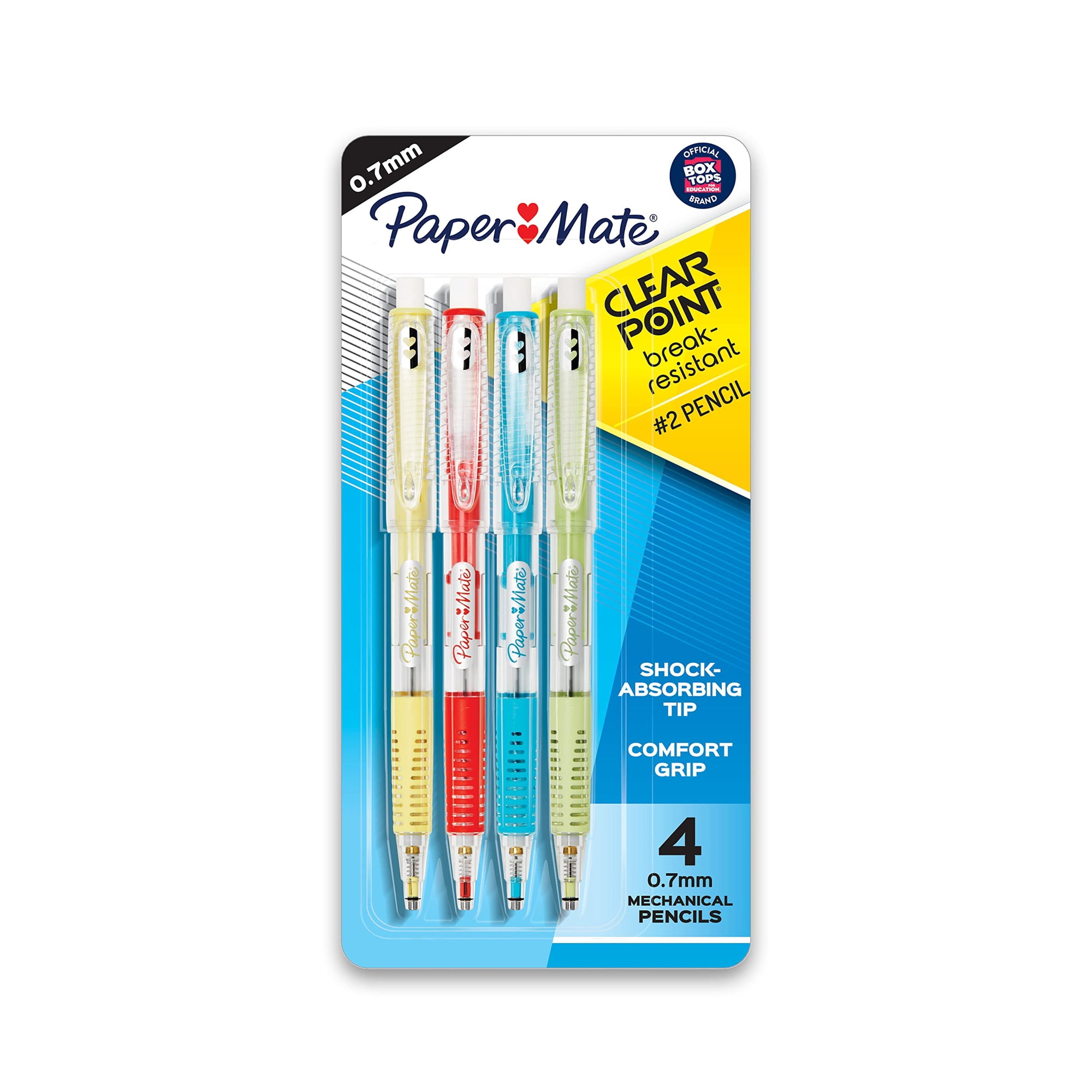 Lápices Mecánicos Paper Mate Clearpoint 0,7 Mm Hb #2, 4 Unidades