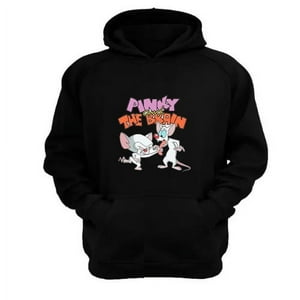 Genérico - Polerón Canguro Pinky Y Cerebro Negro Talla Xl Unisex