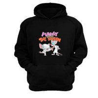 Genérico - Polerón Canguro Pinky Y Cerebro Negro Talla Xl Unisex