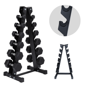 Linea Sport - Rack Para Mancuernas De 6 Pares Tipo Torre En A Organizador