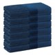 thumbnail image 1 of REGALWOVEN Toallas de Algodón a Rayas, Paquete de 6 Toallas Faciales Cómodas, Toallas Absorbentes para Hotel, Spa Azul Marino 13' x 13', 1 of 7