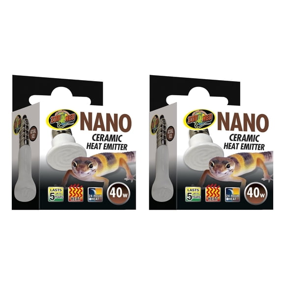 Zoo Med Paquete de 2 Emisores de Calor Cerámicos Nano de 40W
