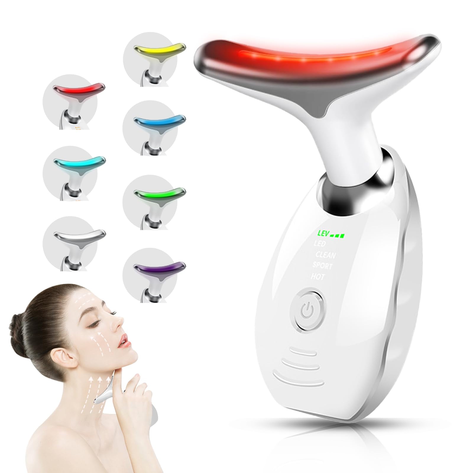 Masajeador Facial Y Cuello Yolopim Masajeador Facial De Cuello 7 Colores