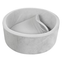 Piscina De Bolas De Espuma Trendbox Para Niños Pequeños Con Funda Lavable, Color Gris