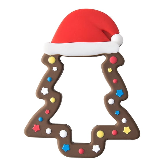 Gorro navideño de silicona Teether Jimibaby para bebé con caja de regalo
