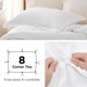 thumbnail image 5 of Funda de edredón para cama doble o doble XL para niños, blanca con cierre de cremallera, 5 of 7