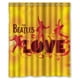 thumbnail image 1 of Cortina de ducha con ganchos para baño, diseño de The Beatles Love Music, 60 x 72 pulgadas, 1 of 3