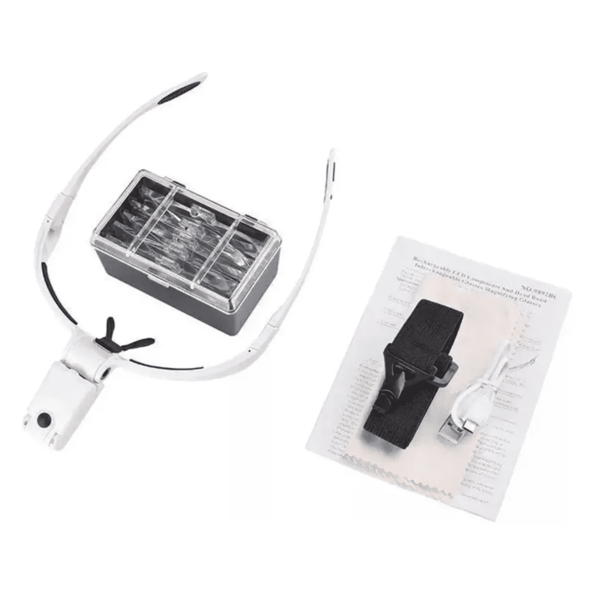 Bienok - Lentes Con Zoom Lupa Luz Led Profesional Ajustable 5 Montura