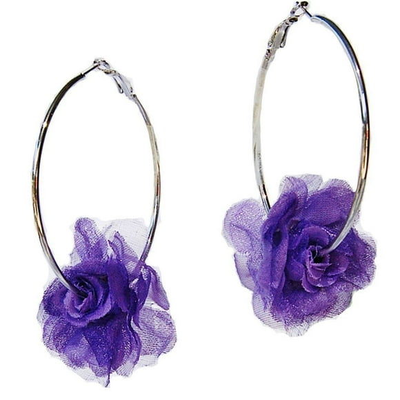 Aros Argollas Rosa Morado