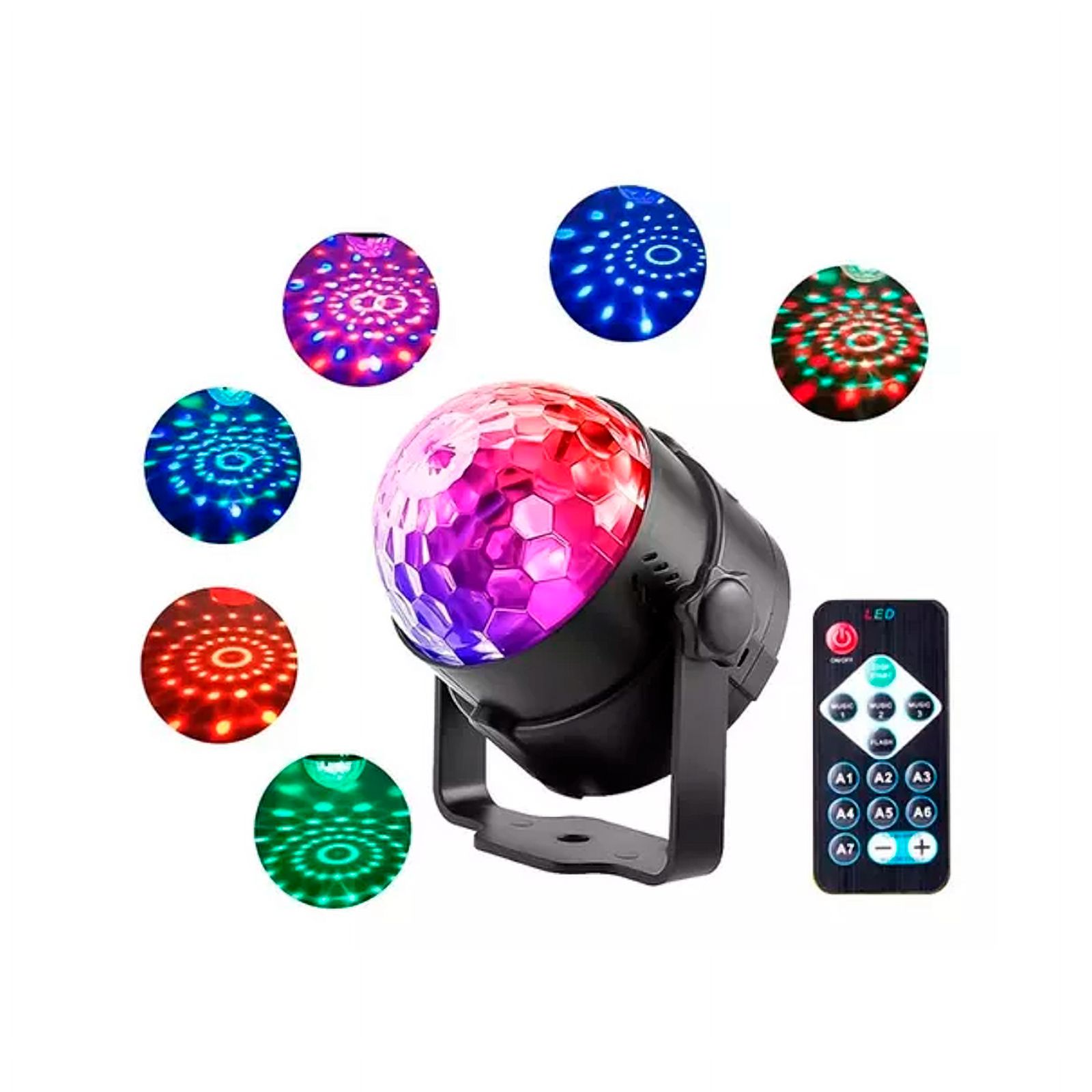 Genérico - Bola Disco Para Fiesta Luces Led Rgb Rítmica 360º Giratoria