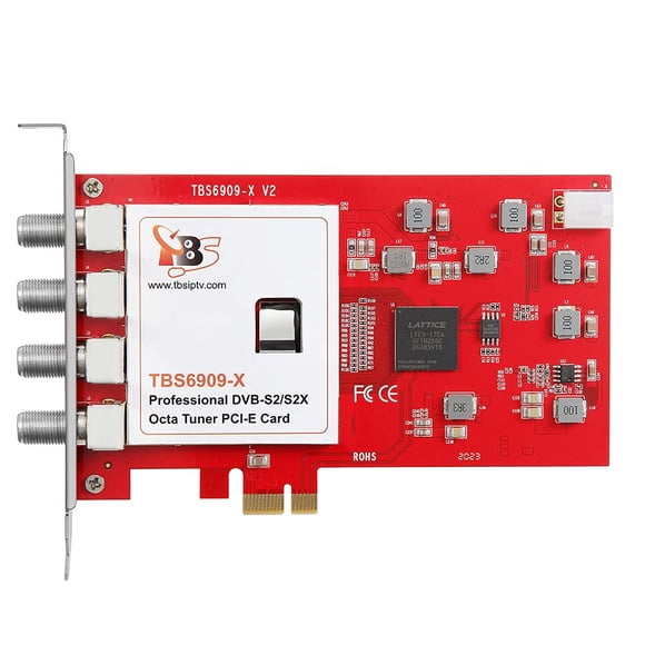 Tarjeta de TV digital por satélite TBS6909X DVB-S/S2/S2X con 8 sintonizadores PCI-e