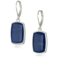 Pendientes Colgantes Grandes De Mezclilla Tono Plata Nine West