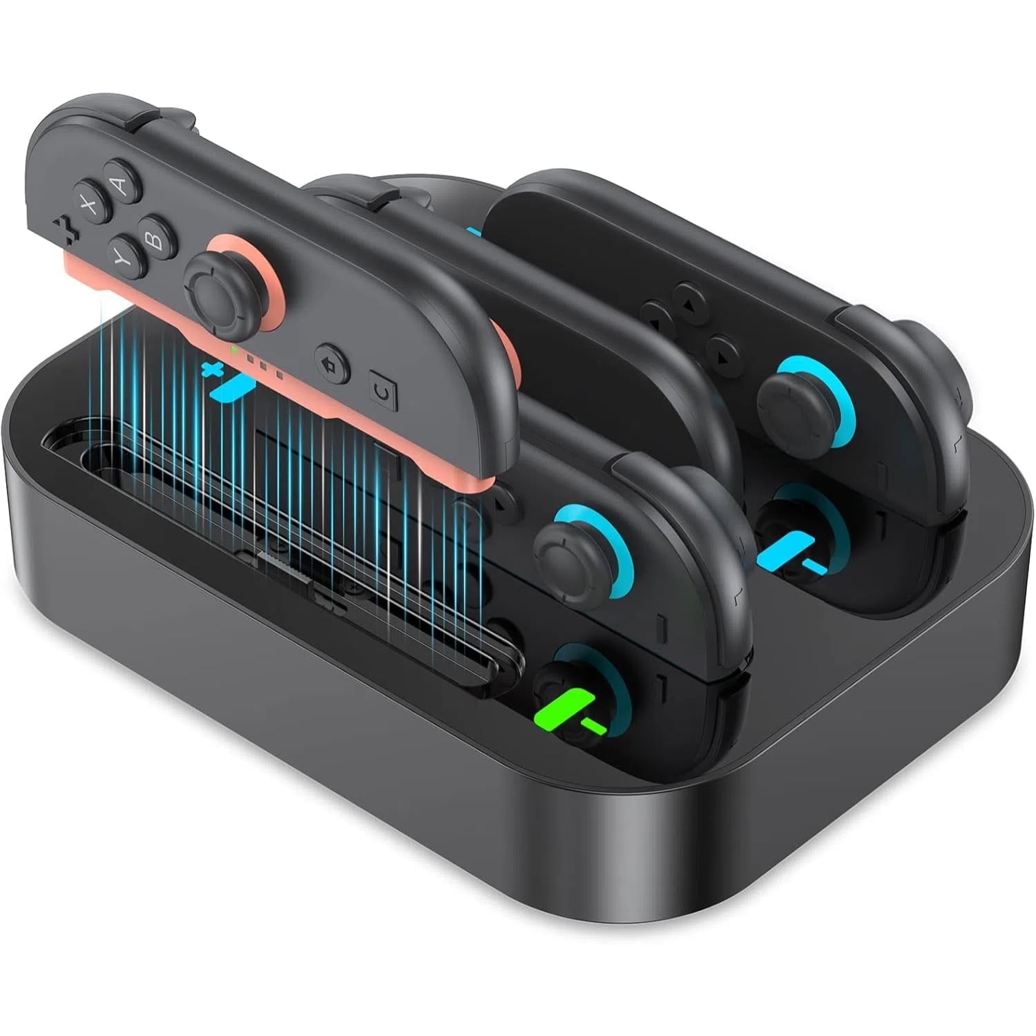 Base De Carga 4-en-1 Aaronmei Nintendo Switch 2 Joy-con Negro