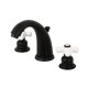 thumbnail image 1 of Grifo de baño Kingston Brass Victorian de 2 manijas negro mate, 1 of 8