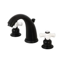 Grifo De Baño Kingston Brass Victorian De 2 Manijas Negro Mate