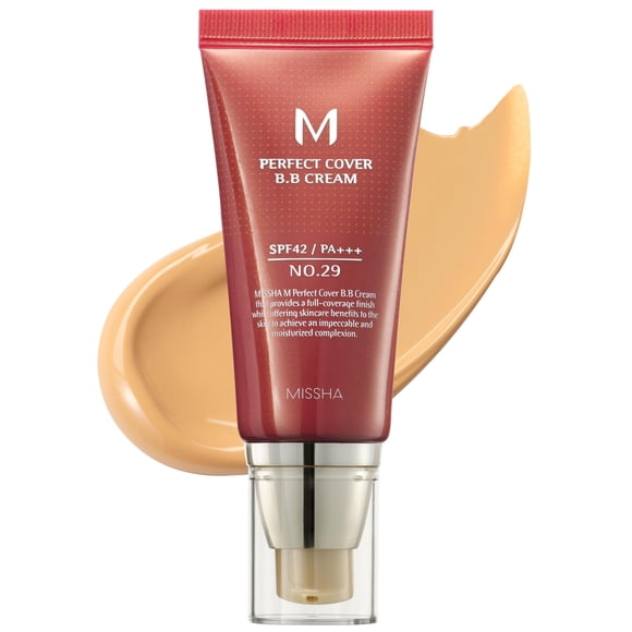 Crema BB MISSHA M Perfect Cover n.º 29, color beige caramelo, 50 ml