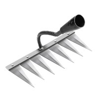 Magideal - Azada Hueca De Varios Tamaños Para Deshierbe De Jardín, Azada Hueca De Acero Endurecido De Mano, Herramientas De Deshierbe De Jardín Para Desmalezar, , Acero De 7 Dientes