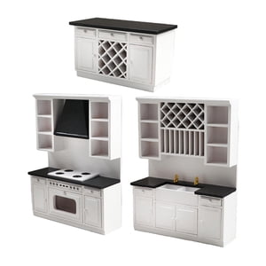 Magideal - Pequeña Sala De Cocina En Miniatura, Casa De , Decoración Diy, Modelo De , Juguetes, Mini Barra, Muebles De Mostrador