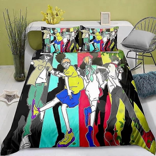 Anime Jujuu Isen Ropa De Cama eet Suk una Yuj i Itado ri Twin king queen Full 3s Qu ilt Cov er Pillo w Fundas Set
