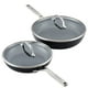thumbnail image 1 of Juego de sartenes de inducción anodizadas duras KitchenAid de 4 piezas, 1 of 3