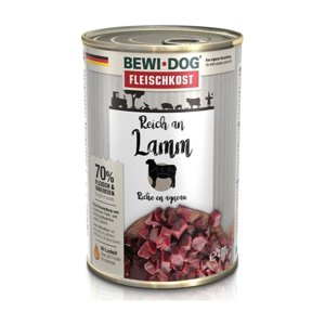 Lata Bewi Dog Perros Adultos Cordero 400 Grs. X 6 Un.