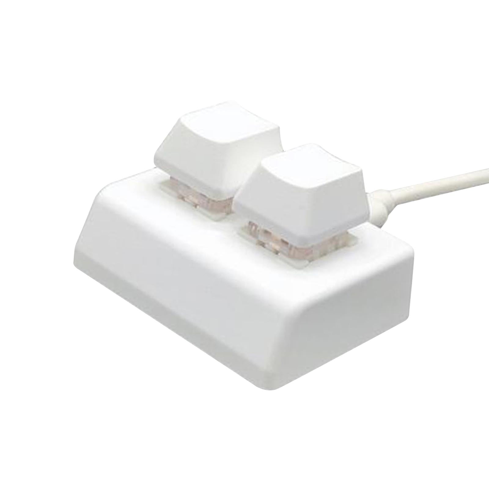 Magideal - 2 Teclas Para Juegos Teclado Usb Teclado Mecánico Tipo C Usb Con Cable Marrón Eje Retroiluminado Programación Teclado Hotswap Mini Teclados Para Blanco