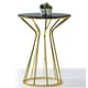 thumbnail image 1 of Mesa Auxiliar de Metal Dorada de Vidrio 20 Cms Diámetro, 1 of 3