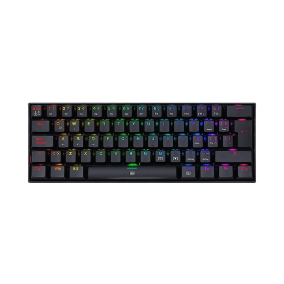 Teclado Mecánico Redragon Dragonborn K630 60% Español Switch Brown Negro