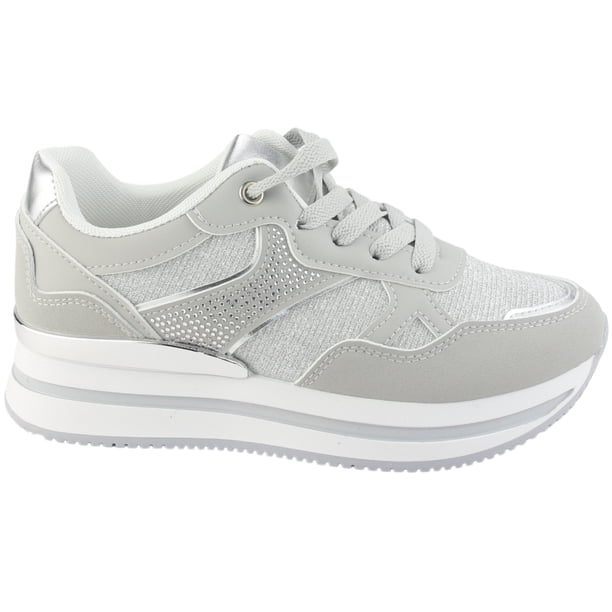 Zapatilla Chalada Mujer Jettixlow1- Plateado Urbano
