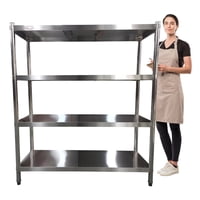 Prochef - Estante 4 Bandejas Lisas. 120X50X155 Cm. Acero Inox