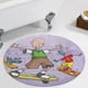 thumbnail image 5 of Doug Alfombra Redonda de Felpa Coral, Antideslizante, No Desprende Pelusas, Lavable y Duradera para Salón, Dormitorio y Habitación de Niños 60cm, 5 of 6
