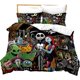 thumbnail image 1 of Nightmare Before Christmas Duvet Cover Sets Jack and Sally Valentine's Day Rose Decor 100% Microfibe Bedding Set with Pillow Shams, 1 of 3