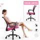 thumbnail image 3 of Silla de oficina BestOffice rosa de malla ergonómica para adultos, 3 of 9