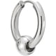 thumbnail image 4 of Pendientes de aro con bisagras de acero inoxidable con cuentas circulares para hombres y mujeres (2 unidades), 4 of 5