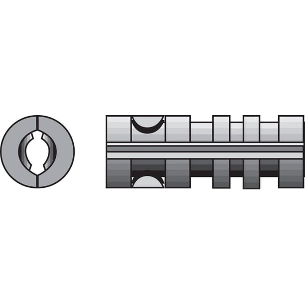 Lag Shield Anchors Hillman, 3/8 pulgadas de profundidad x 3/8 pulgadas de largo, zinc, paquete de 50