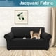 thumbnail image 2 of Stretch Oversized Slipcover Sofá Cubierta Muebles Protector Sofá suave con fondo elástico para niños Poliéster Spandex Jacquard Tela Pequeños cheques negro (sofá doble (dentro de 145-185cm)), 2 of 3
