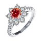 thumbnail image 1 of Anillos de Moissanita de Oro Blanco de 18K de 1-2 Quilates para Mujer Regalo Color D VVS1 Anillos de Diamante Anillo de Plata de Ley Joyería Anillos de Compromiso de Moissanita con Certificado, 1 of 8