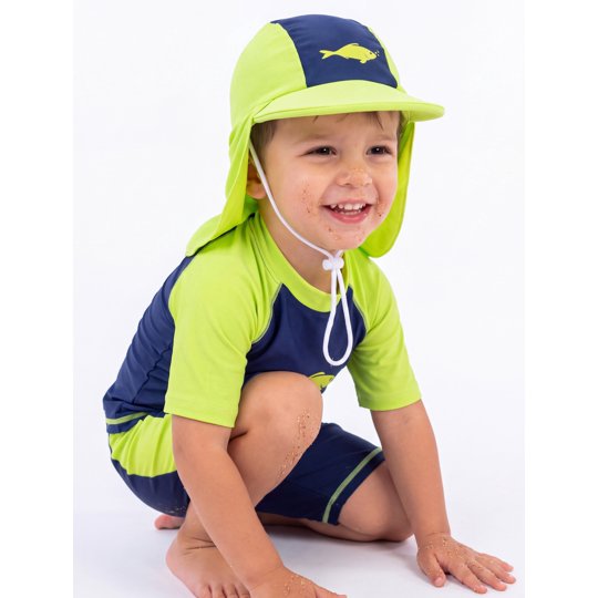 Samia - Gorro Niño Traje De Baño Verde Protección Solar Talla Tamaño Único