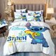 thumbnail image 1 of v2355 Bed Sheets Stitch Bedding Sets Comforter Quilt Bed Cover Duvet Cover Pillow Case - Pieces Sets Kids Adult Size Bedroom Home Supplies 3-Piece Bedding Set (1 Duvet Cover + 2 Pillow Shams) Bed Shee, 1 of 5