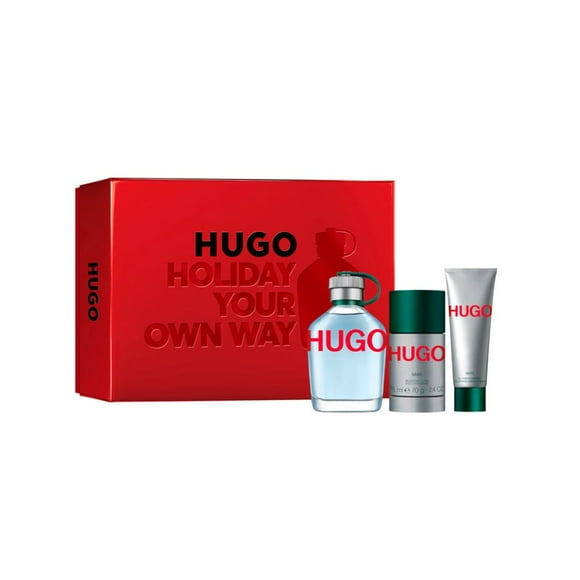 Perfume Hombre Hugo Man Estuche Holiday Your Own Way Edt 125 Ml+72 Gm Deo Stick+50 Ml S.Gel