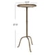 thumbnail image 2 of Mesa de cóctel Martini Creative Co-Op de metal y latón envejecido, 2 of 7