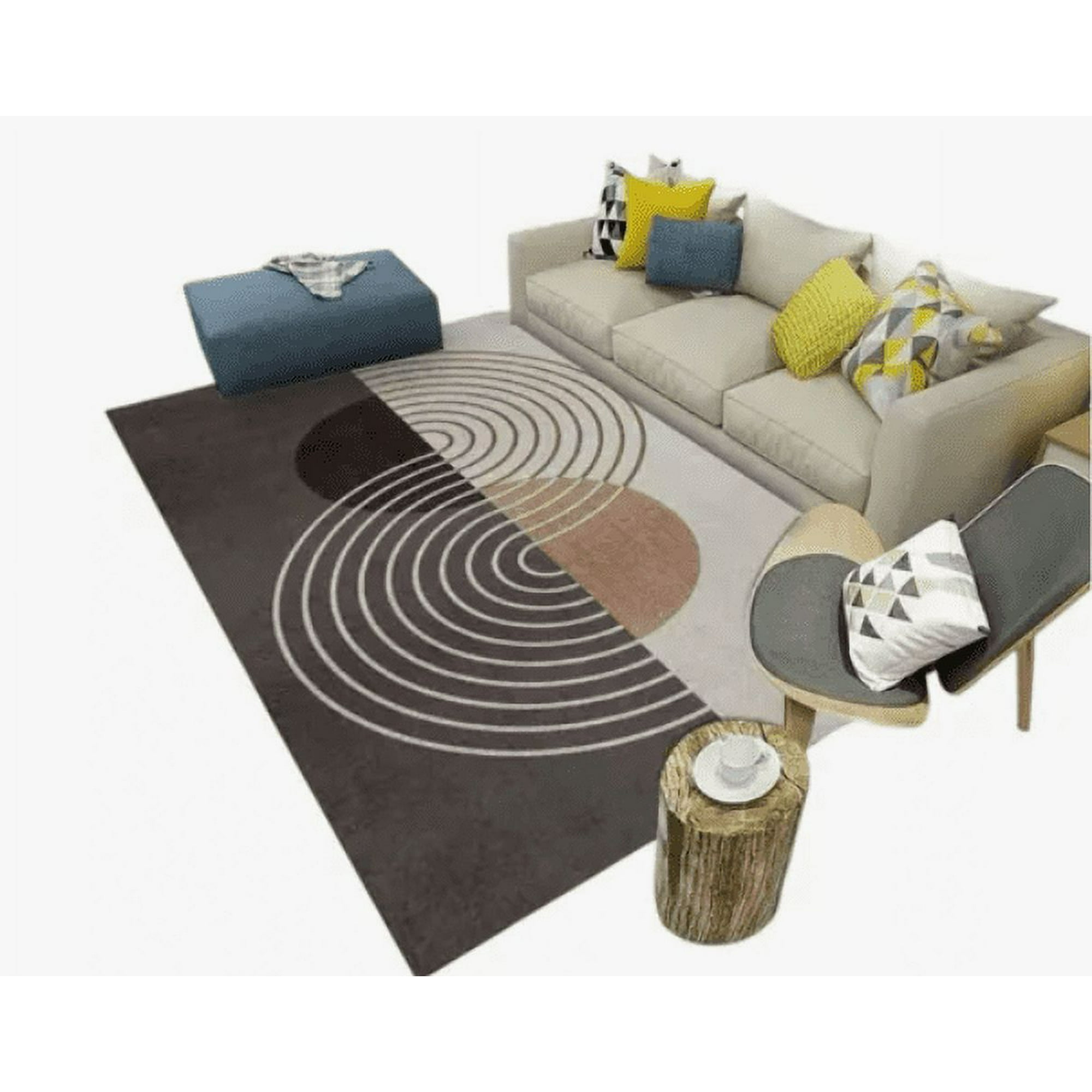 Tecnocasa - Alfombra Lisa Con Diseño En 3d 200x240cm