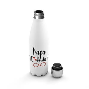 Creango - Botella Agua Termica Dia Del Padre 3 De Acero Inoxidable