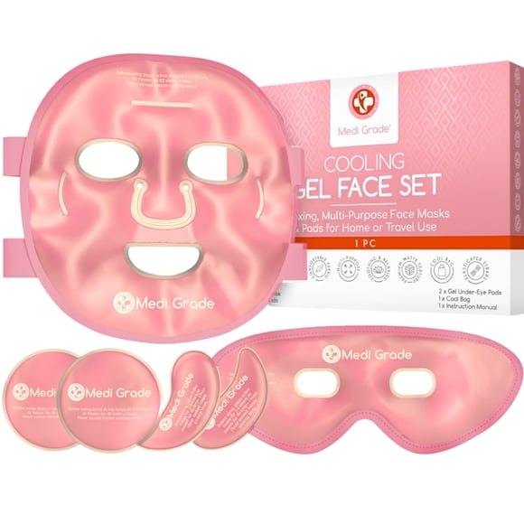 Set de mascarilla facial de hielo refrescante Medi Grade para ojos hinchados, rosa
