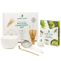 Jade Leaf Matcha - Juego De Batidores Para Matcha Con Hojas De Jade Para Ceremonias De Bambú Y Gres